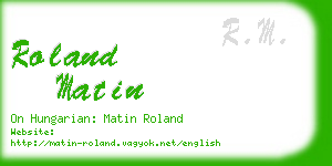 roland matin business card